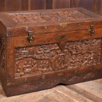 19th-century Indian Teak Storage Chest SAI3894