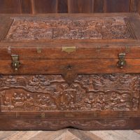 19th-century Indian Teak Storage Chest SAI3894
