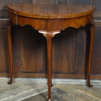 Walnut Demi Lune Fold -Over Card Table SAI4052