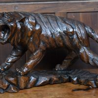 Japanese Tiger Wooden Sculpture SAI3914