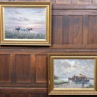 J.C. Gray – Pair of Rural Landscape Paintings, oil on canvas.   SAI4119