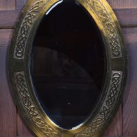 Arts &amp; Crafts Oval Wall Mirror  SAI4123