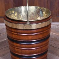 19th Century Walnut Peat Bucket SAI4193