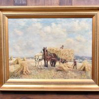 Signed Oil Painting — Rural Harvest By J.C. Gray SAI3969