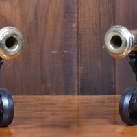 Pair Of Cast Iron And Brass Signal Cannons SAI3934