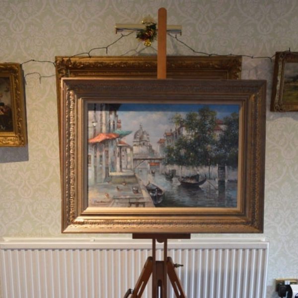 Large Oil painting of Venice.