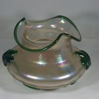 Antique Art Nouveau Iridescent Glass Vase by Kralik