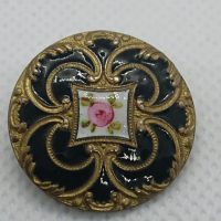 Hand Painted Enamel Button