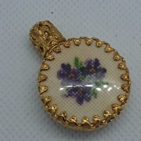 Antique Miniature Petit Point Perfume Bottle