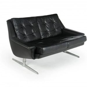 Danish Mid Century Leather Sofa by Werner Langfeild for ESA