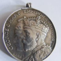 RARE English Sterling Silver 1911 BOMBAY Durbar MEDAL Tug of War Goodson India