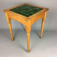 Arts &#038; Crafts Oak Tile Top Table