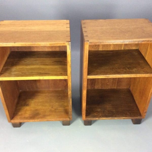 Pair of Cotswold School Oak Bedside Cabinets c1930&#8217;s