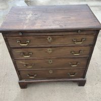 Brush Slide Georgian Mahogany Chest Of Drawers