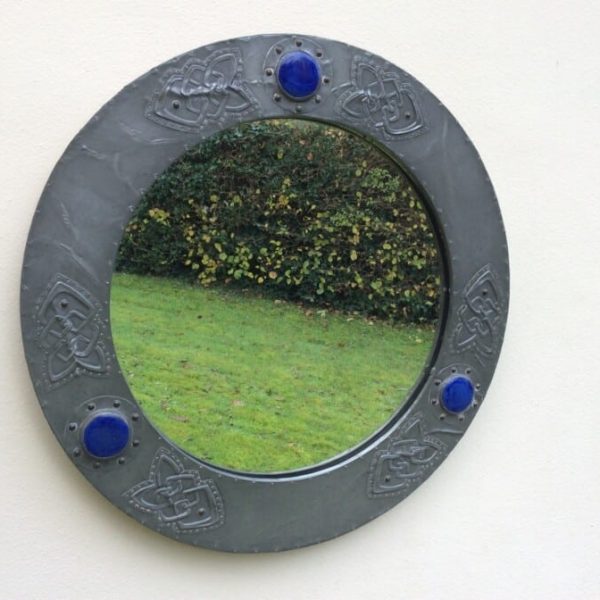 Arts &amp; Crafts Pewter Mirror c1900
