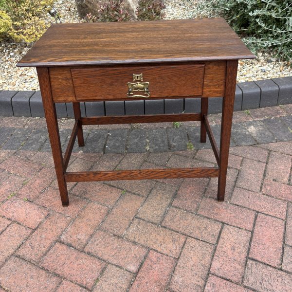 Arts &amp; Crafts Oak Side Table
