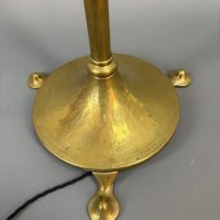 Arts &amp; Crafts Brass Converted Oil Floor Lamp