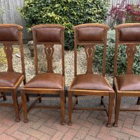 Set of Four Arts &amp; Crafts Oak Dining Chairs c1910
