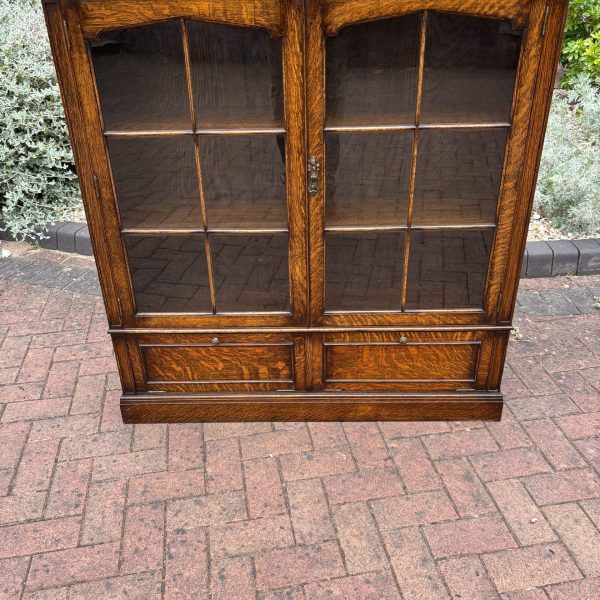 Early 20th Century Oak Glazed Bookcase
