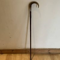Elegant Gentleman’s walking stick sword stick with silver collar