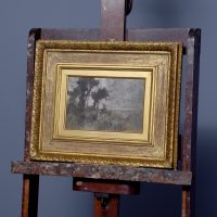 Oil Painting of a Country Scheme in Stylish Gilded Oak Frame