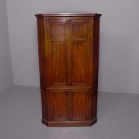 A George III Mahogany Floor Standing Double Corner Cabinet
