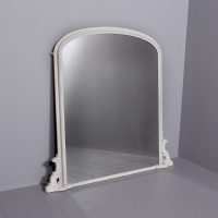 Mid Victorian grey painted &amp; gesso overmantel mirror
