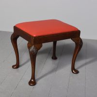19th Century, George III style mahogany stool with a drop-in seat