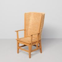 Full sized oak-framed Orkney chair by David Kirkness, of Kirkwall, Orkney, all in perfect condition