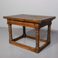 Tudor Style Oak Pull-Out Dining Table