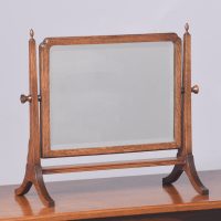 Neat Cottage-Style Figured-Oak Dressing Mirror
