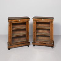 Pair of Quality Victorian Burr Walnut Side Cabinets