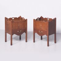 Pair of George III Style Mahogany Commodes