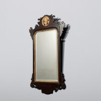 Chippendale-style carved and gilt mahogany wall mirror