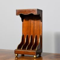 George III Style Mahogany &amp; Brass Bookstand