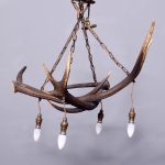 Four Lamp Antler Chandelier