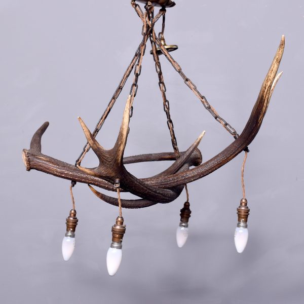 Four Lamp Antler Chandelier