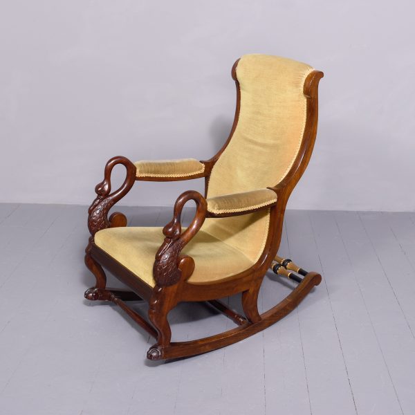 Stylish French Louis &#8211; Philippe Mahogany Rocking Chair