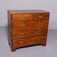 Mahogany Two Part Military Chest of Drawer