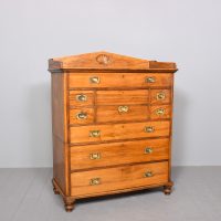 Impressive Two-Part Camphorwood Secretaire Military Chest