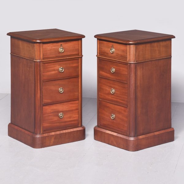 Pair of Mid-Victorian Neat Size Mahogany Chest of Drawers/Bedside Lockers