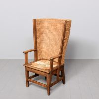 Large Oat-Straw Oak Framed Orkney Chair