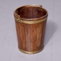 George III brass bound mahogany Irish peat Bucket