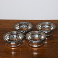 Set of 4 Electroplated Nickel Silver (EPNS) Coasters