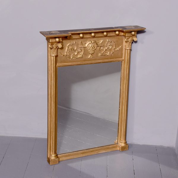 Regency giltwood rectangular wall mirror