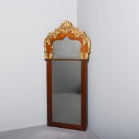 Swedish mahogany and giltwood wall mirror