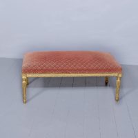 Adam Style Carved and Gilded Duet Stool