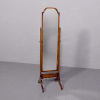 Art Deco walnut cheval dressing mirror