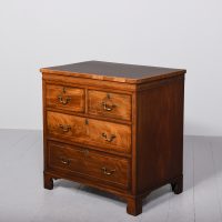 Neat-sized, inlaid mahogany Regency-style chest of drawers with Greek key decoration