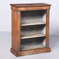Quality Neat-Sized Victorian Inlaid Walnut Open Bookcase